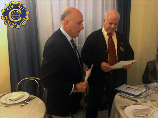 Il Presidente del Club Gianni Rossi e Mr Tor Dahl, Civitan European Coordinator 2014/2016