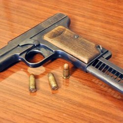 Una pistola calibro 7x65mm, l'arma del delitto 