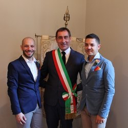 Andrea Checchi insieme a Claudio e Salvatore 