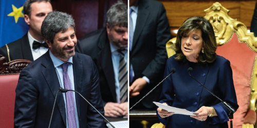Roberto Fico, del Movimento 5 Stelle, e Maria Alberti Casellati, di Forza Italia 