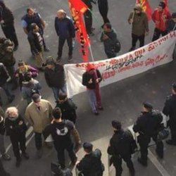 I manifestanti a San Giuliano 
