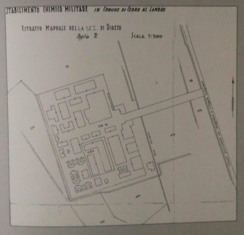 Estratto mappale del Centro chimico militare 