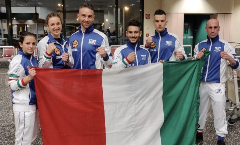 La delegazione italiana di Muay Thai 2019 