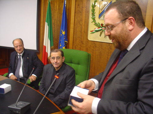 Da sinistra Luciano Buonocore, Mons. Mario Delpini ora Arcivescovo di Milano e Antonio Falletta 