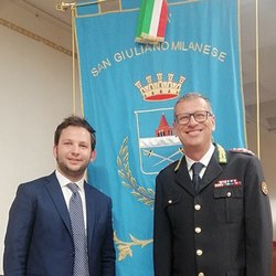 Marco Segala con il nuovo comandante Allais 
