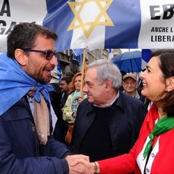 Davide Romano con l'ex Presidente della Camera Laura Boldrini 