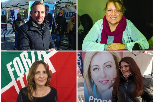 In alto da sinistra: Franco Lucente (Fratelli d'Italia); Claudia Bianchi (Partito Democratico). In basso da sinitra Vera Cocucci (Forza Italia); Simona Vettese (Fratelli d'Italia).
