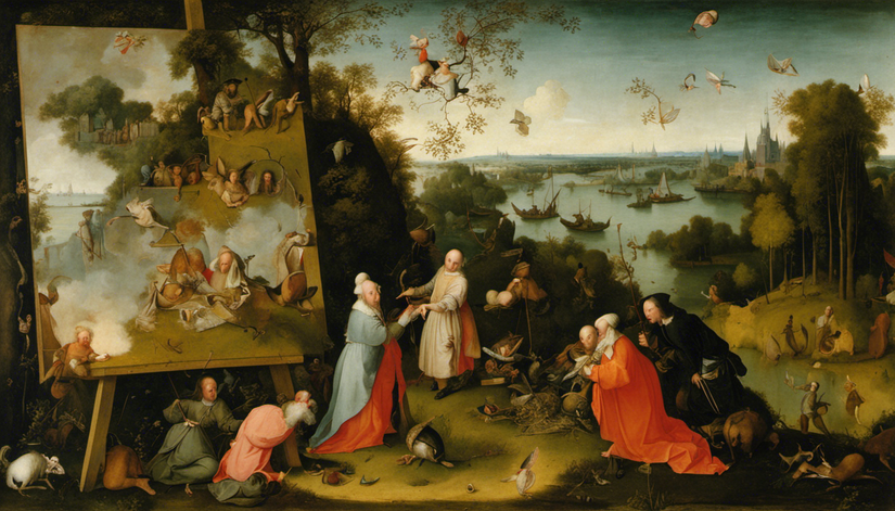 Una rappresentazione dei quadri di Hieronymus Bosch 