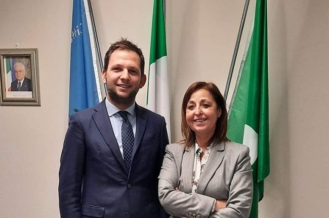 Marco Segala con il nuovo Direttore Generale dell'Asst, Roberta Labanca 