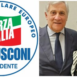 Antonio Tajani coordinatore nazionale di Forza Italia e Carla Bruschi 