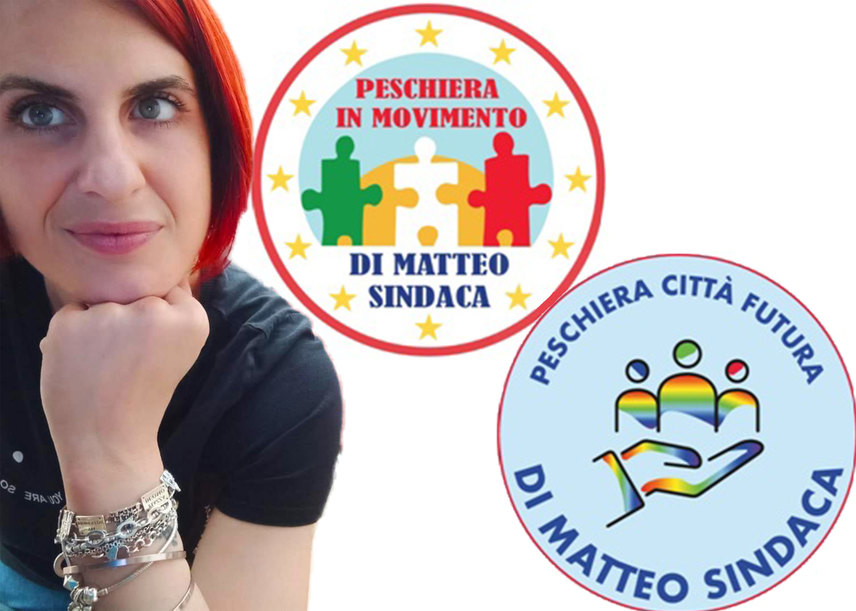 Carmen Di Matteo e i simboli delle due liste civiche a suo supporto