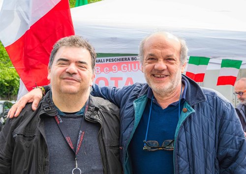 Due amici, colleghi e avversari politici: Giulio Carnevale e Moreno Mazzola. 