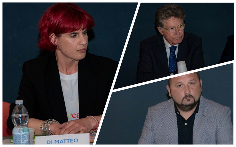 Carmen Di Matteo, Mario Orfei (in alto a destra), Andrea Coden (in basso a destra)