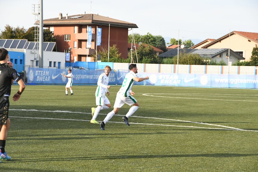 Il Sangiuliano City felice per il gol