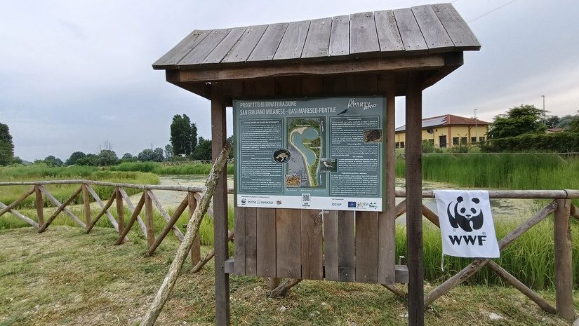 La cartellonistica con note geo storiche dell'area