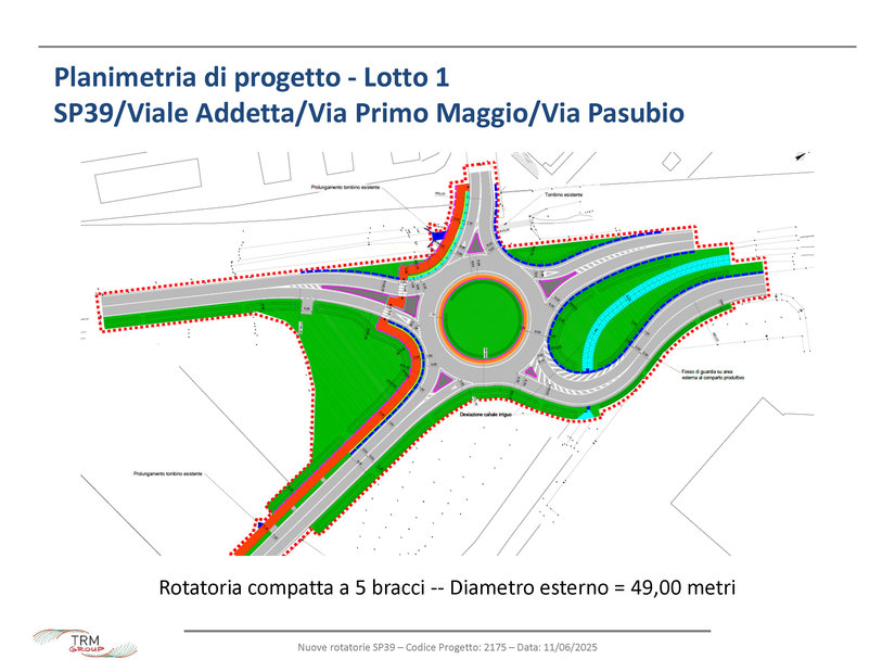 La progettazione della prima rotonda (Lotto 1)