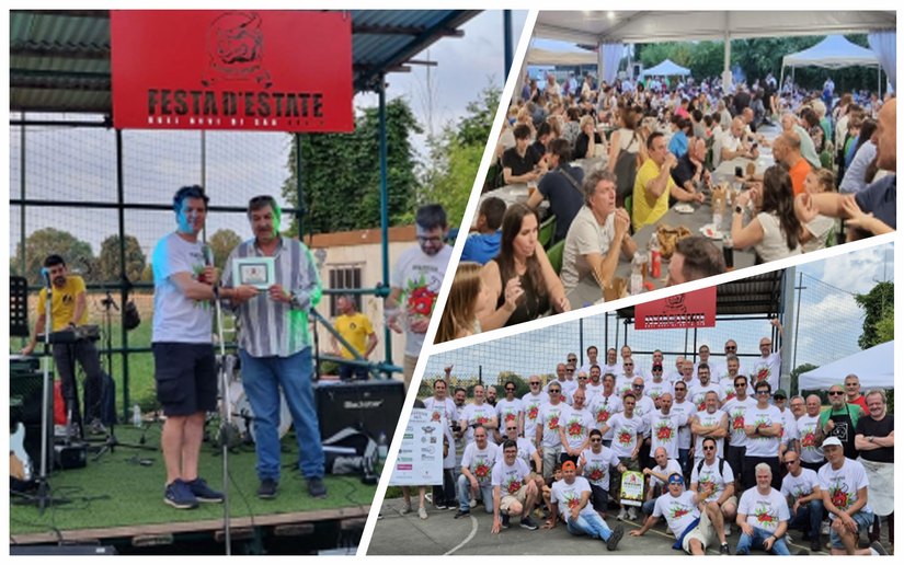 Festa d'Estate, a dinistra Paolo Lago consegna la benemeranza al dott. Luigi Di Palma