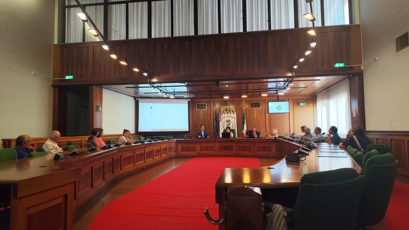 Un momento della Presentazione del 25 giugno in Aula consiliare
