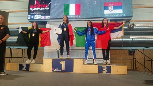La nazionale azzurra Beatrice Russo (20 anni) sul podio europeo