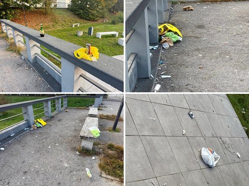 I rifiuti abbandonati al parco Chico Mendes
