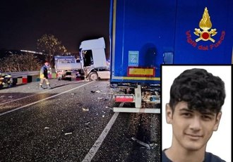 La terribile scena dello schianto costato la vita a Nicolas Costa, nel riquadro