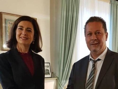 Maggio 2022, Hannoun con Boldrini ex Presidente della Camera