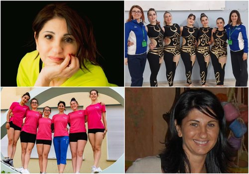 Germana Zanini con le ragazze del Twilring Mediglia