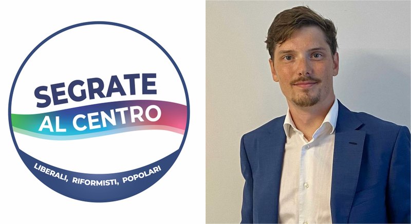 Il simbolo della nuova lista, e a destra l'avv. Marco Griguolo