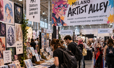 Milano Artist Alley Novegro 2026 al Parco Esposizioni Novegro (AI Image)