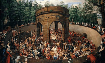 Banchetto in onore della principessa di Sassonia di Ignaz Unterberger