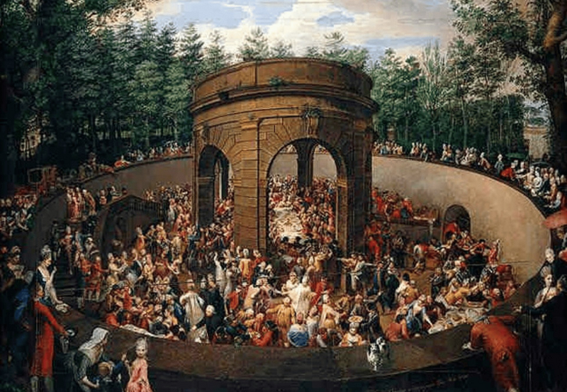 Banchetto in onore della principessa di Sassonia di Ignaz Unterberger