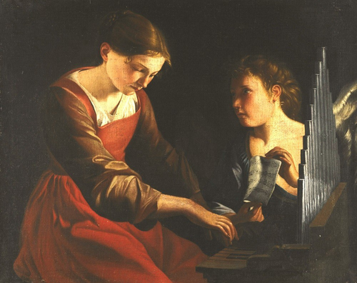 Orazio Gentileschi, «Santa Cecilia e un angelo», in mostra a Parma