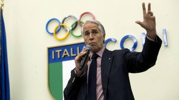Giovanni Malagò all'interno del Coni (Ansa) 