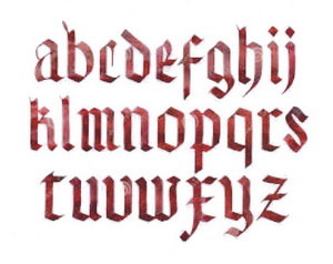 Un esempio di scrittura gotica 