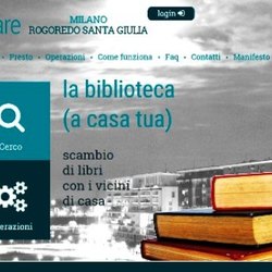 La home page del sito di biblioShare 
