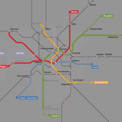 La mappa della rete metropolitana prevista dal PUMS 