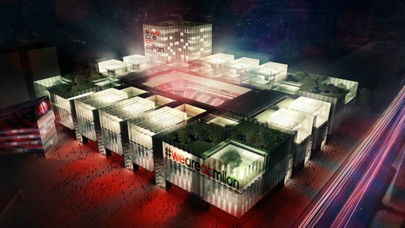 Il progetto per il nuovo stadio del Milan 