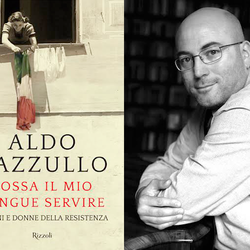 La copertina del libro e l'autore Aldo Cazzullo 