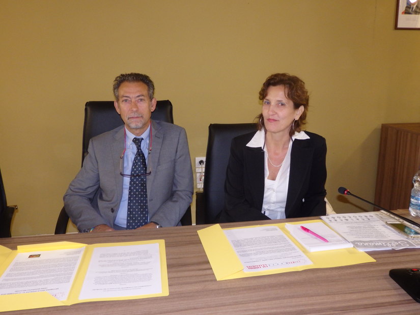 Claudio Veneziano - sindaco di Pantigliate e Marialuisa Ravarini - presidente dell'Osservatorio 