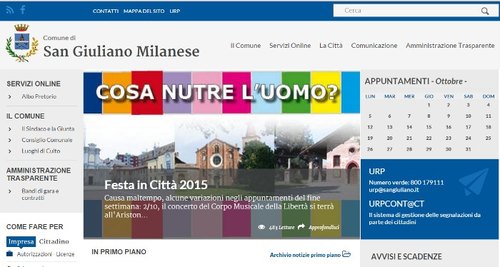 La nuova home page del sito del Comune di San Giuliano 