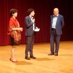 Il Sindaco Zambon introduce Aldo Cazzullo al Teatro De Sica 