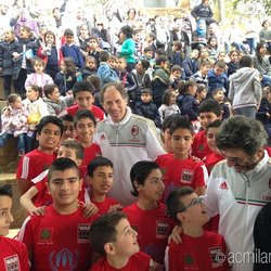 Franco Baresi in Libano incontra i bambini siriani 