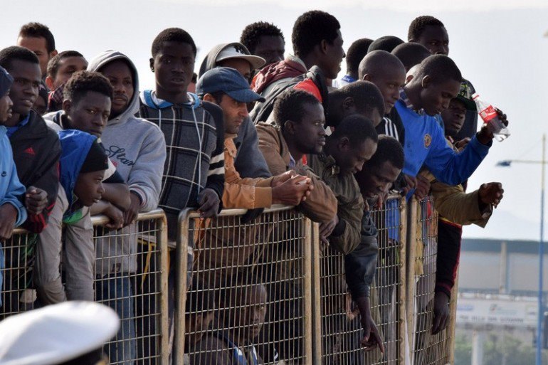 Alcuni profughi nigeriani 