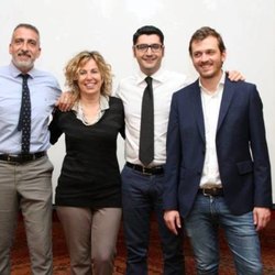 Da sx: Gennaro Piraina, Giovanna Bugada, Alessandro Lorenzano e Jacopo Saladini, coordinatore del Pd locale 