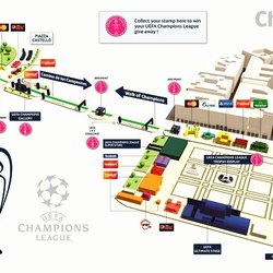 La mappa del Champions Festival Milano 2016 