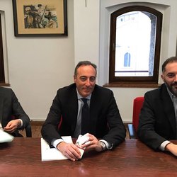 Da sinistra Mario Alparone, Giulio Gallera, Vito Bellomo 