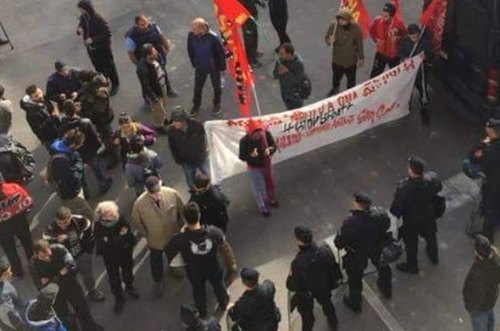 I manifestanti a San Giuliano 