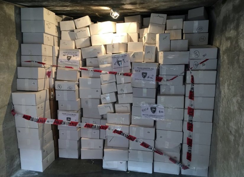 I prodotti sequestrati dalla Polizia milanese 