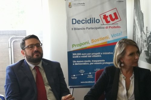 Da sx: il vicesindaco, Saimon Gaiotto, e il sindaco Ivonne Cosciotti 