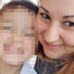 Maria Giovanna Carlini con suo figlio 
